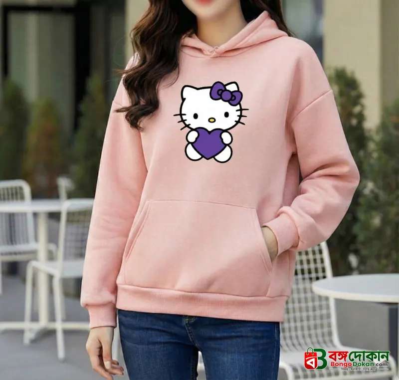 Premium Comfortable Printed Ladies Winter Hoodie - বাংলাদেশে সেরা দাম ও উইন্টার কালেকশন - বাংলাদেশে সেরা অফার ও দাম