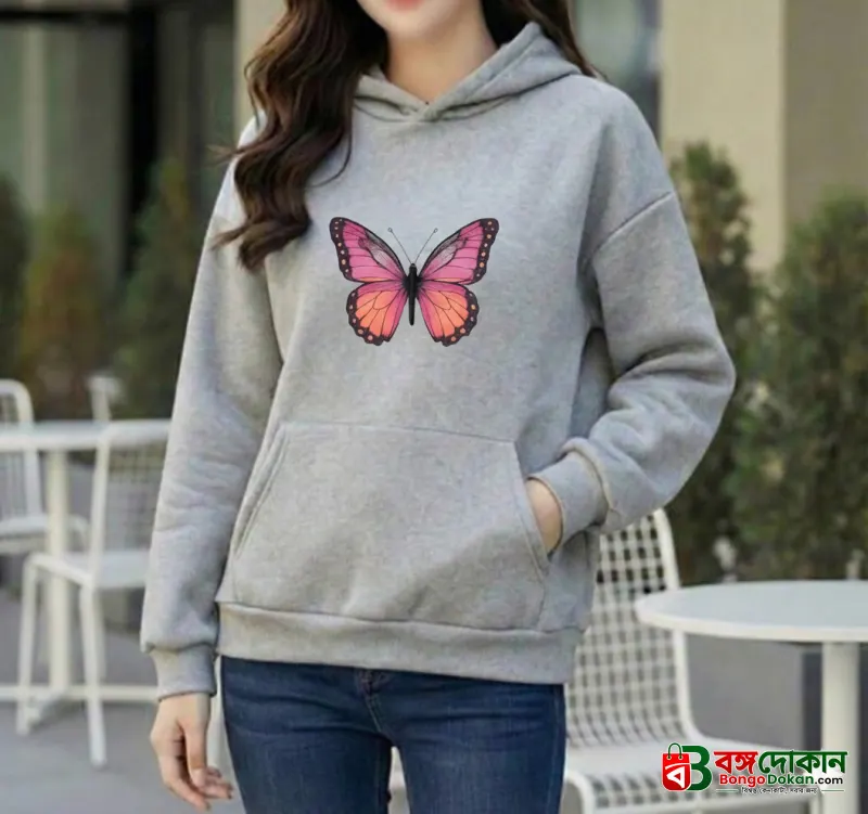 Premium Comfortable Printed Ladies Winter Hoodie - বাংলাদেশে সেরা দাম ও উইন্টার কালেকশন - বাংলাদেশে সেরা অফার ও দাম