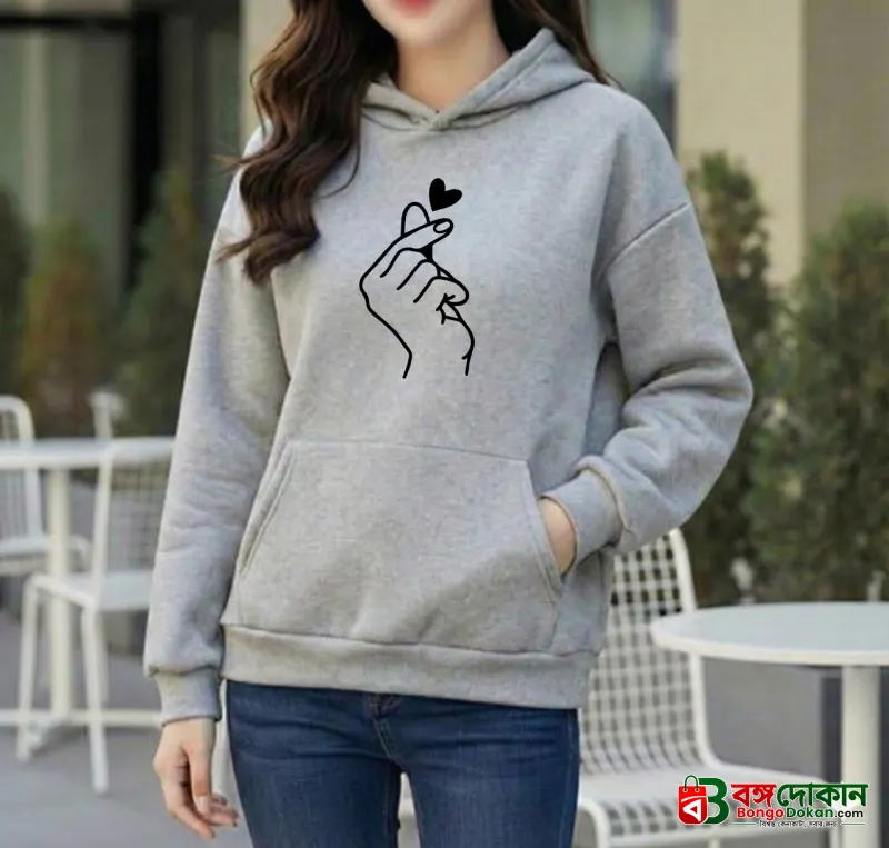 Premium Comfortable Printed Ladies Winter Hoodie - বাংলাদেশে সেরা দাম ও উইন্টার কালেকশন - বাংলাদেশে সেরা অফার ও দাম