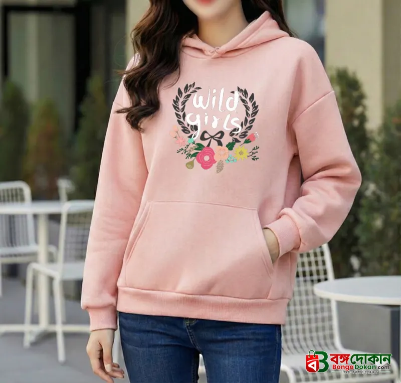 Premium Comfortable Printed Ladies Winter Hoodie - বাংলাদেশে সেরা দাম ও উইন্টার কালেকশন - বাংলাদেশে সেরা অফার ও দাম