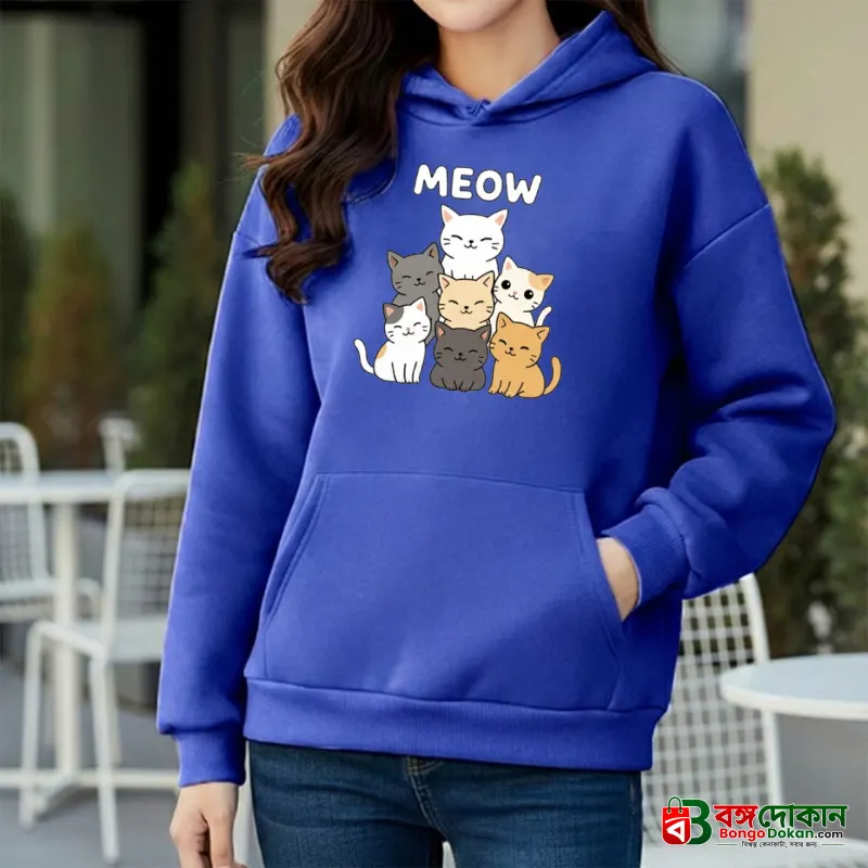 Premium Comfortable Printed Ladies Winter Hoodie - বাংলাদেশে সেরা দাম ও উইন্টার কালেকশন - বাংলাদেশে সেরা অফার ও দাম