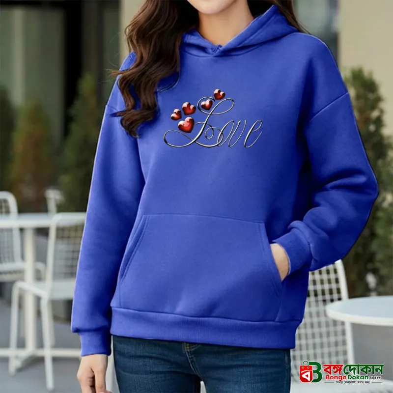 Premium Comfortable Printed Ladies Winter Hoodie - বাংলাদেশে সেরা দাম ও উইন্টার কালেকশন - বাংলাদেশে সেরা অফার ও দাম