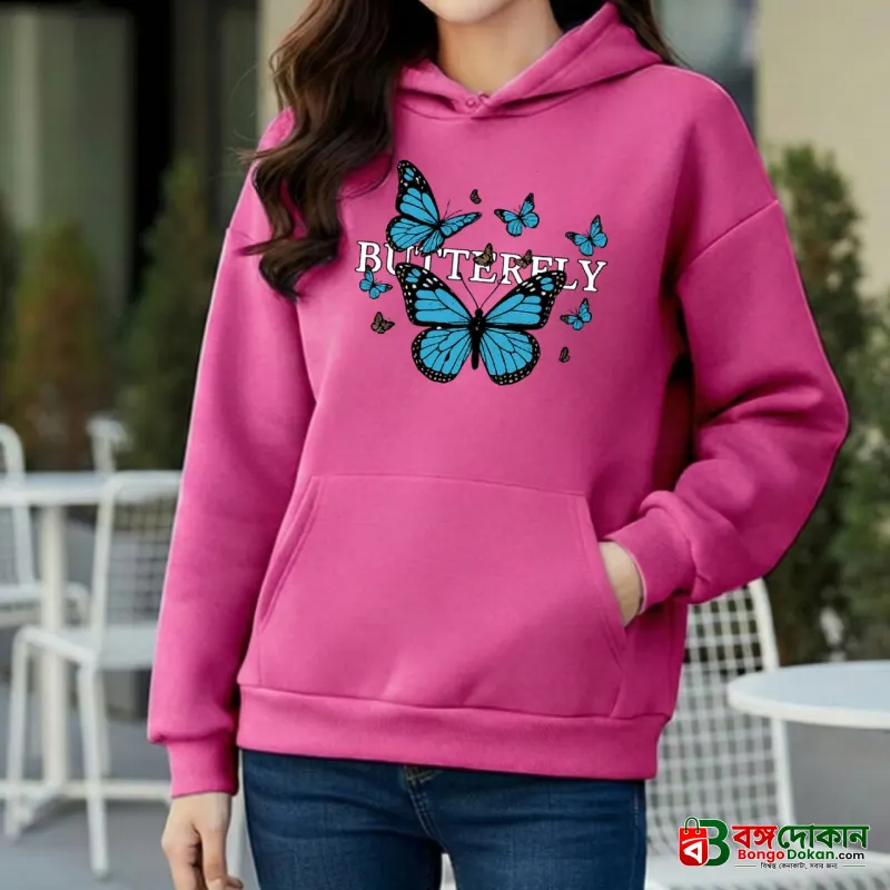Premium Comfortable Printed Ladies Winter Hoodie - বাংলাদেশে সেরা দাম ও উইন্টার কালেকশন - বাংলাদেশে সেরা অফার ও দাম
