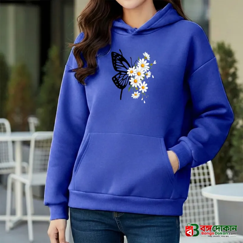 Premium Comfortable Printed Ladies Winter Hoodie - বাংলাদেশে সেরা দাম ও উইন্টার কালেকশন - বাংলাদেশে সেরা অফার ও দাম