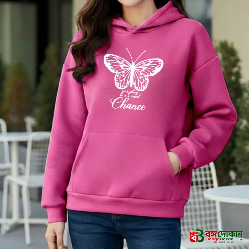 Premium Comfortable Printed Ladies Winter Hoodie - বাংলাদেশে সেরা দাম ও উইন্টার কালেকশন - বাংলাদেশে সেরা অফার ও দাম