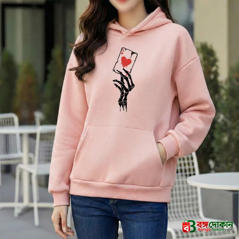 Premium Comfortable Printed Ladies Winter Hoodie - বাংলাদেশে সেরা দাম ও উইন্টার কালেকশন - বাংলাদেশে সেরা অফার ও দাম