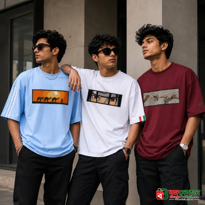Premium Cotton Drop-Shoulder T-Shirt – Exclusive 3 Pcs Combo Pack! - বাংলাদেশে সেরা দাম ও নতুন কালেকশন - বাংলাদেশে সেরা অফার ও দাম
