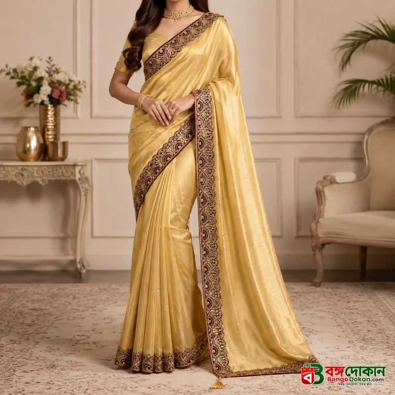 Premium Dupion Silk Saree with Blouse Piece | Soft & Elegant Traditional Wear for Wedding, Eid & Party - বাংলাদেশে সেরা দাম ও আকর্ষণীয় কালেকশন - বাংলাদেশে সেরা অফার ও দাম
