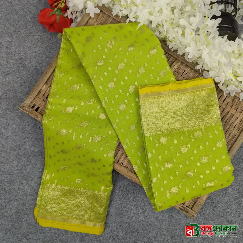 Premium Half Silk Jamdani Saree Combo Set - Lemon - বাংলাদেশে সেরা দাম ও আকর্ষণীয় কালেকশন - গ্যালারি