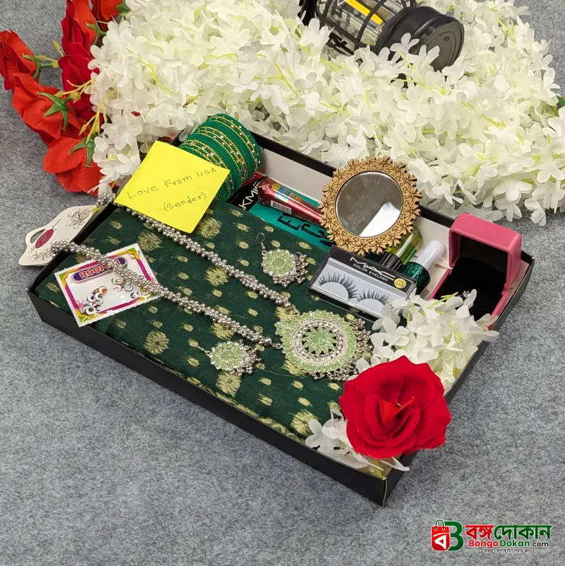 Premium Half Silk Jamdani Saree Combo Set - Green - বাংলাদেশে সেরা দাম ও আকর্ষণীয় কালেকশন - গ্যালারি