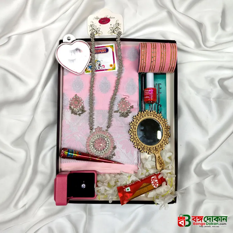 Premium Silk Katan Saree Combo Pack – Pink - বাংলাদেশে সেরা দাম ও আকর্ষণীয় কালেকশন - গ্যালারি