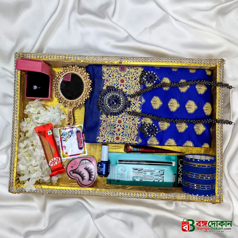Premium Silk Katan Saree Combo Pack – Blue - বাংলাদেশে সেরা দাম ও আকর্ষণীয় কালেকশন - গ্যালারি