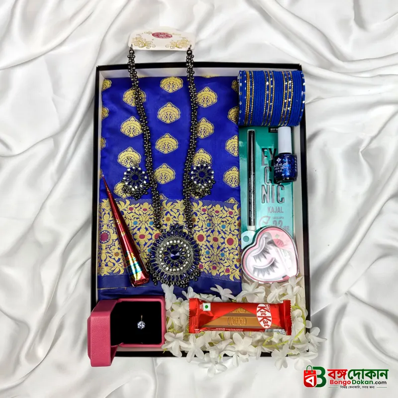 Premium Silk Katan Saree Combo Pack – Blue - বাংলাদেশে সেরা দাম ও আকর্ষণীয় কালেকশন - গ্যালারি