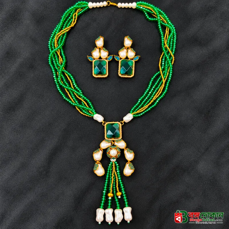 Premium Turkish Crystal and Pearl Necklace Set - বাংলাদেশে সেরা দাম ও এক্সক্লুসিভ ডিজাইন - বাংলাদেশে সেরা অফার ও দাম