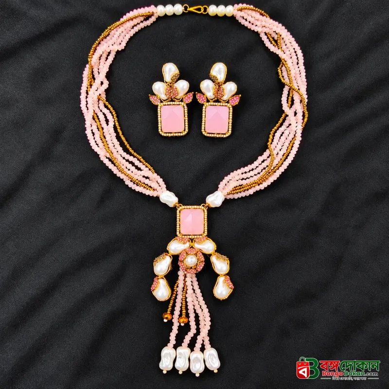 Premium Turkish Crystal and Pearl Necklace Set - বাংলাদেশে সেরা দাম ও এক্সক্লুসিভ ডিজাইন - বাংলাদেশে সেরা অফার ও দাম
