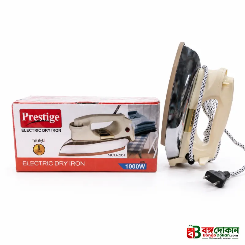 Prestige Heavy Body Dry Iron 1000W – Fast Heating Non-Stick Soleplate Press for Smooth, Wrinkle-Free & Effortless Daily Clothing Ironing - বাংলাদেশে সেরা দাম ও স্পেসিফিকেশন - গ্যালারি
