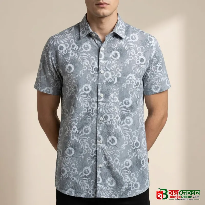 Pure Cotton Half Sleeve Print Shirt for Men's - বাংলাদেশে সেরা দাম ও নতুন কালেকশন - বাংলাদেশে সেরা অফার ও দাম