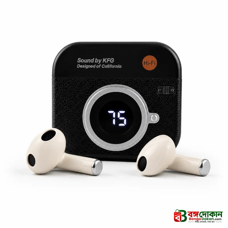 Q86 Retro Camera Design True Wireless Earbuds – Bluetooth 5.4 TWS with Leather Texture, Digital LED Display, Low Latency Gaming & ENC Noise Reduction - বাংলাদেশে সেরা দাম ও স্পেসিফিকেশন - গ্যালারি