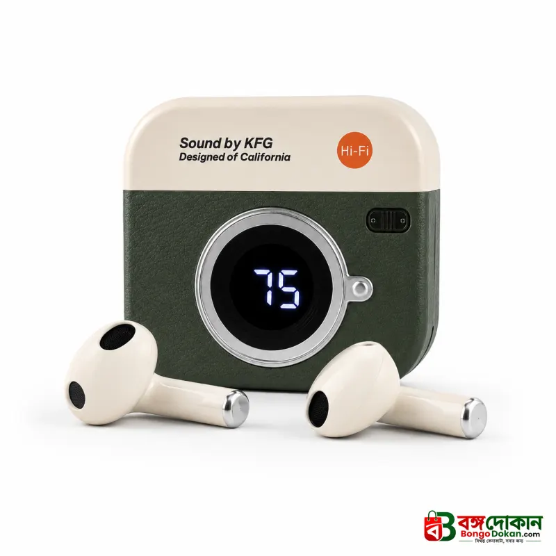 Q86 Retro Camera Design True Wireless Earbuds – Bluetooth 5.4 TWS with Leather Texture, Digital LED Display, Low Latency Gaming & ENC Noise Reduction - বাংলাদেশে সেরা দাম ও স্পেসিফিকেশন - গ্যালারি
