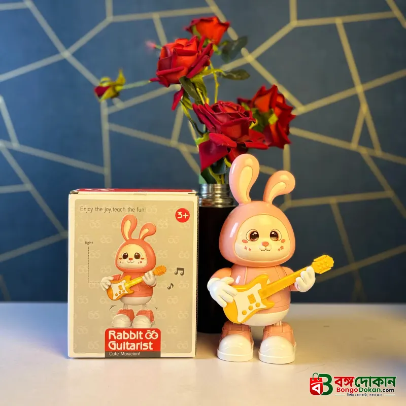 Rabbit Co Guitarist Musical Dancing Toy – 360° Rotating Electronic Toy with Flashing Lights & Sound, Battery-Operated Safe Plastic Interactive Educational Toy for Kids Age 3+ (Perfect Birthday & E... - বাংলাদেশে সেরা দাম ও আকর্ষণীয় খেলনা - গ্যালারি