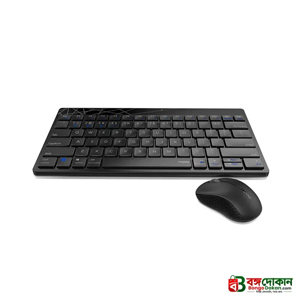 Rapoo 8000S Wireless Keyboard and Mouse Combo (Black) – 2.4GHz Stable Wireless, Spill-Resistant Design, 1000 DPI Optical Mouse, Long Battery Life & 2-Year Warranty - বাংলাদেশে সেরা দাম ও স্পেসিফিকেশন - গ্যালারি