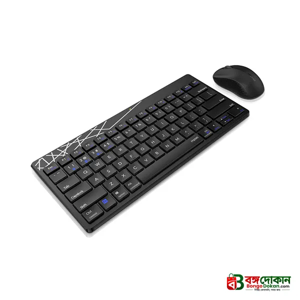 Rapoo 8000S Wireless Keyboard and Mouse Combo (Black) – 2.4GHz Stable Wireless, Spill-Resistant Design, 1000 DPI Optical Mouse, Long Battery Life & 2-Year Warranty - বাংলাদেশে সেরা দাম ও স্পেসিফিকেশন - গ্যালারি