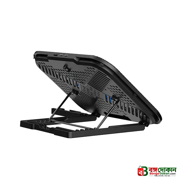 Rapoo CF100 High-Efficiency Laptop Cooling Pad (Black) – Powerful Airflow, 6 Adjustable Ergonomic Angles, Wide Compatibility & Durable Build for Gaming & Office Laptops - বাংলাদেশে সেরা দাম ও স্পেসিফিকেশন - গ্যালারি