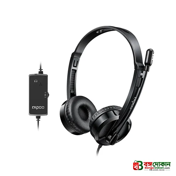 Rapoo H120 USB Stereo Wired Headset (Black) – High-Quality Stereo Sound, Flexible Rotary Microphone, Lightweight Ergonomic Design & 1-Year Warranty - বাংলাদেশে সেরা দাম ও স্পেসিফিকেশন - গ্যালারি