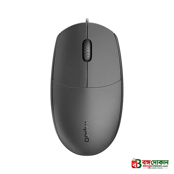 Rapoo N100 Wired Optical Mouse (Black) – 1000 DPI Precision Sensor, Ambidextrous Ergonomic Design, 1.5M Cable & 2-Year Warranty - বাংলাদেশে সেরা দাম ও স্পেসিফিকেশন - গ্যালারি