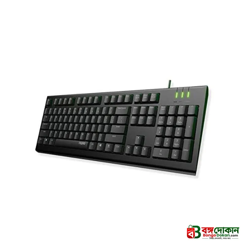 Rapoo NK1900 USB Wired Keyboard (Black) – Full-Size Layout with Palm Rest, Spill-Resistant Design, Multimedia Hotkeys & 2-Year Warranty - বাংলাদেশে সেরা দাম ও স্পেসিফিকেশন - গ্যালারি