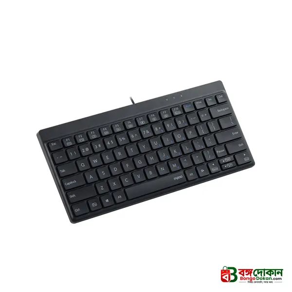 Rapoo NK8000 USB Wired Compact Keyboard (Black) – Space-Saving 80-Key Layout, Durable Laser-Carved Keycaps, FN Multimedia Hotkeys & 2-Year Warranty - বাংলাদেশে সেরা দাম ও স্পেসিফিকেশন - গ্যালারি