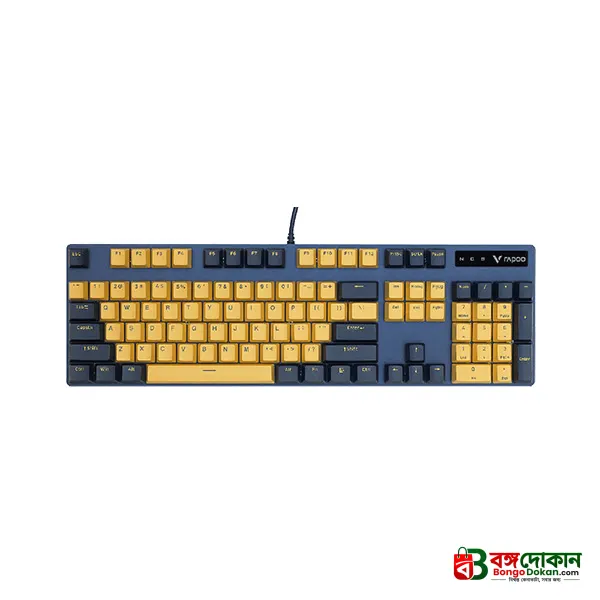 Rapoo V500 Pro Yellow-Blue Mechanical Gaming Keyboard – Full-Size 104-Key Layout, Tactile Mechanical Switches, Backlit Illumination, Anti-Ghosting & Durable Dual-Tone Design - বাংলাদেশে সেরা দাম ও স্পেসিফিকেশন - গ্যালারি