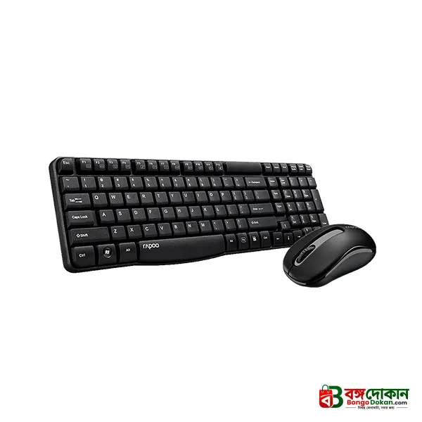 Rapoo X1800S Wireless Keyboard and Mouse Combo (Black) – 2.4GHz Reliable Wireless, Spill-Resistant Design, 1000 DPI Optical Mouse, Long Battery Life & 2-Year Warranty - বাংলাদেশে সেরা দাম ও স্পেসিফিকেশন - গ্যালারি