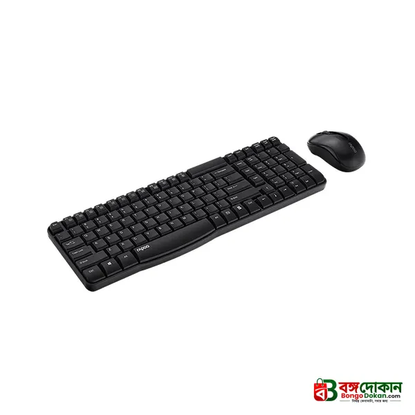 Rapoo X1800S Wireless Keyboard and Mouse Combo (Black) – 2.4GHz Reliable Wireless, Spill-Resistant Design, 1000 DPI Optical Mouse, Long Battery Life & 2-Year Warranty - বাংলাদেশে সেরা দাম ও স্পেসিফিকেশন - গ্যালারি