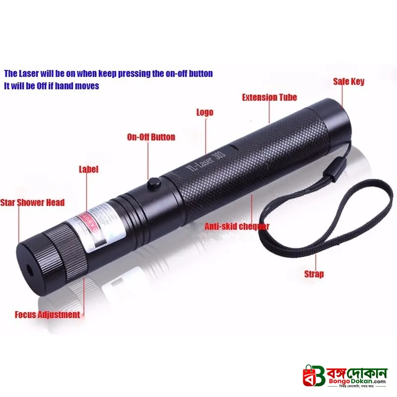 Rechargeable High-Power Green Laser Pointer Light – Long Range Beam with Multi-Pattern Star Cap, Durable Metal Body for Stargazing, Camping & Signaling - বাংলাদেশে সেরা দাম ও স্পেসিফিকেশন - গ্যালারি