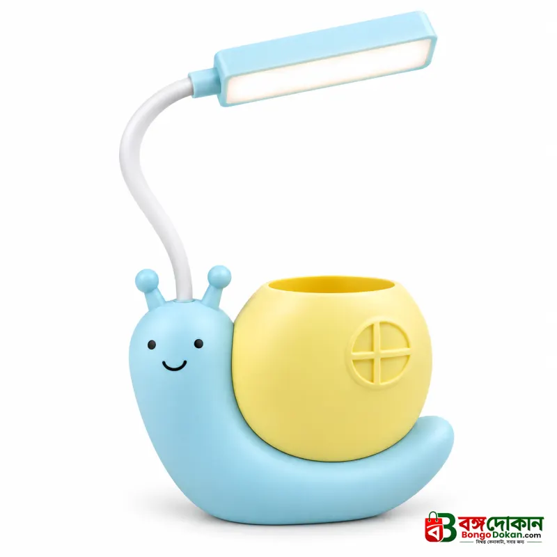 Rechargeable LED Snail Table Light – Child Eye Protection Desk Lamp with Built-In Pen Holder, Flexible Neck & USB Charging for Kids Study & Night Light - বাংলাদেশে সেরা দাম ও প্রিমিয়াম কালেকশন - গ্যালারি