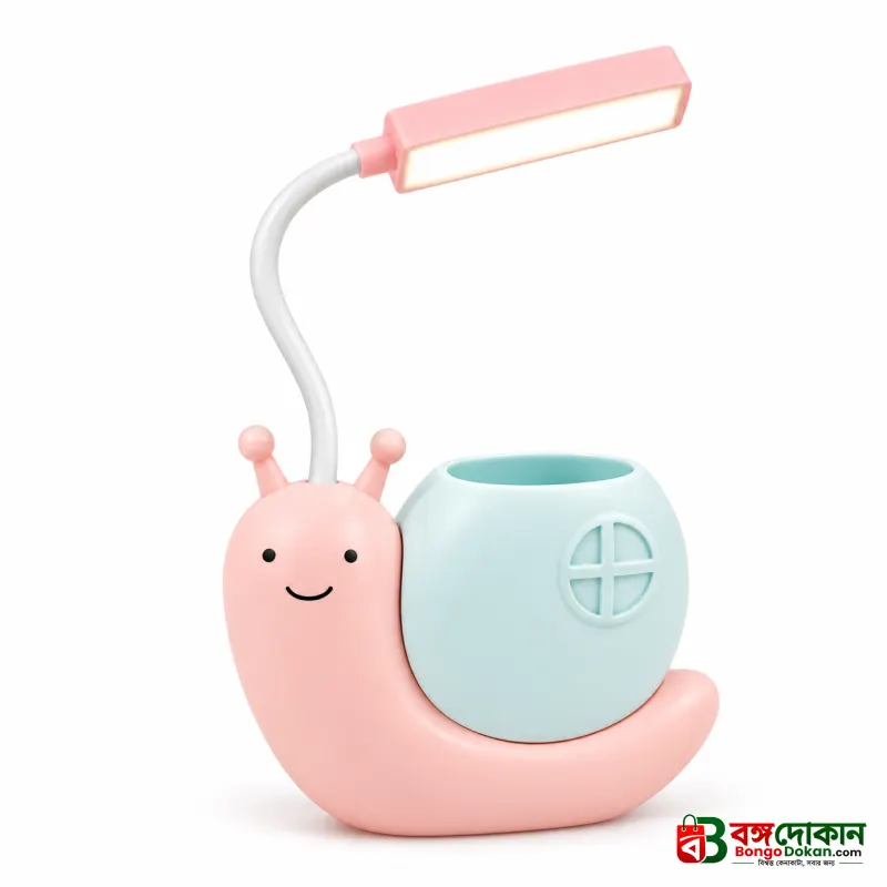 Rechargeable LED Snail Table Light – Child Eye Protection Desk Lamp with Built-In Pen Holder, Flexible Neck & USB Charging for Kids Study & Night Light - বাংলাদেশে সেরা দাম ও প্রিমিয়াম কালেকশন - গ্যালারি