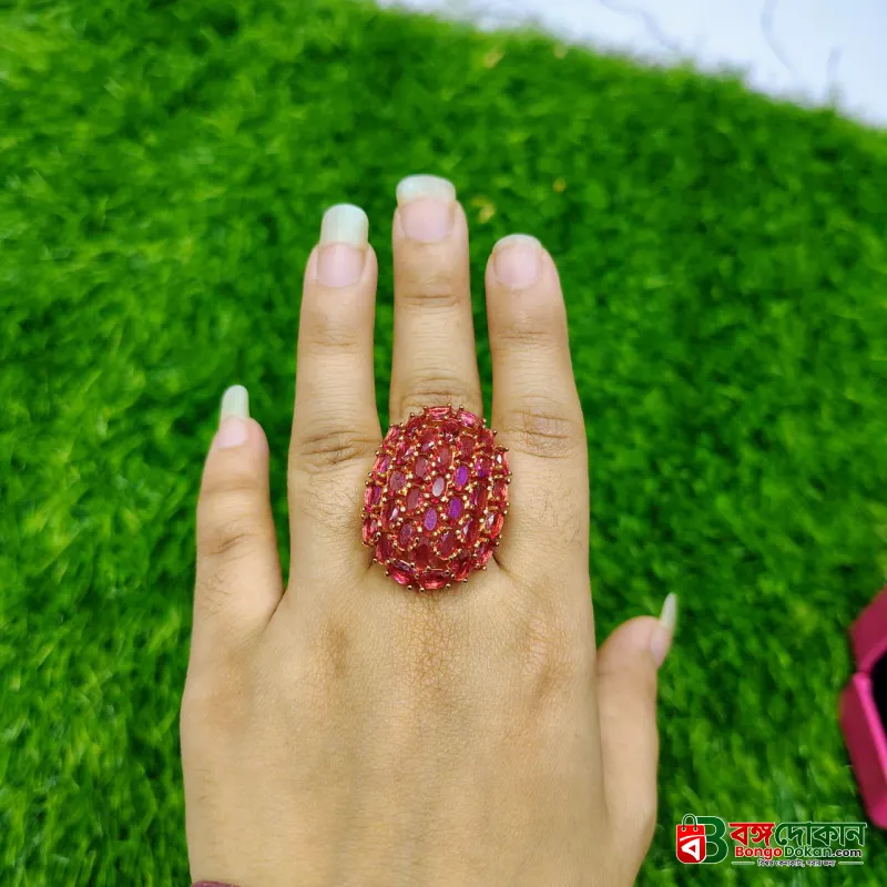 Royal Ruby Cluster Statement Ring - বাংলাদেশে সেরা দাম ও এক্সক্লুসিভ ডিজাইন - গ্যালারি