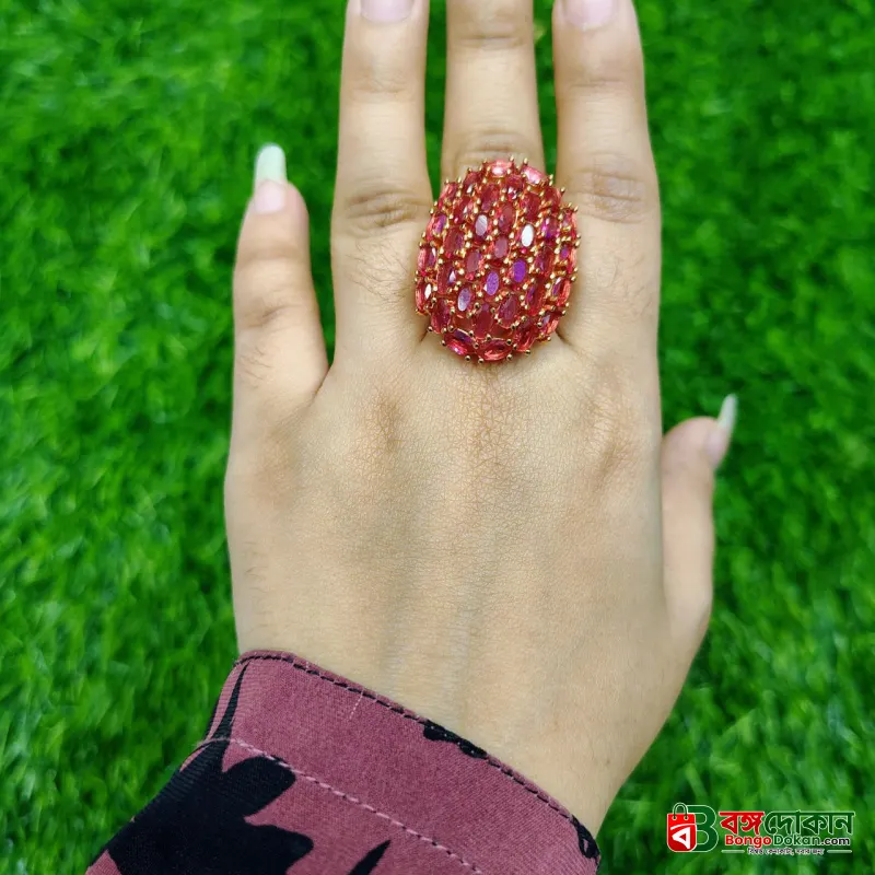 Royal Ruby Cluster Statement Ring - বাংলাদেশে সেরা দাম ও এক্সক্লুসিভ ডিজাইন - গ্যালারি