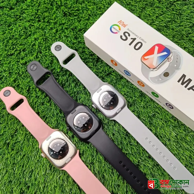 S10 Max Laxasfit Smart Watch 2.29 Inch AMOLED Display NFC Bluetooth Call Wireless Charging - বাংলাদেশে সেরা দাম ও স্মার্ট ফিচার - গ্যালারি