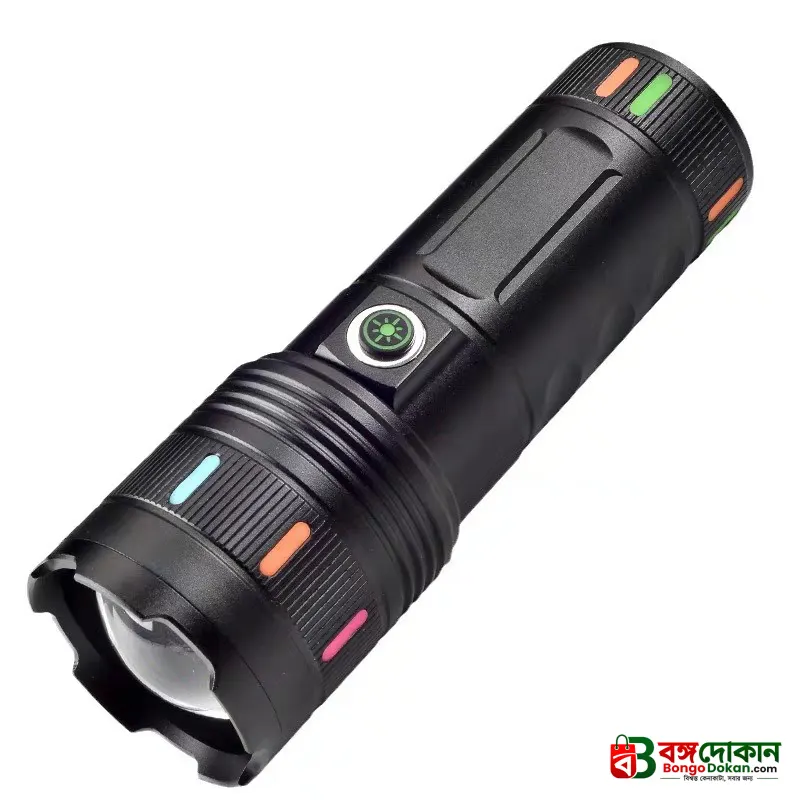 Sanford Super Bright White Laser LED Flashlight – Made in Japan High-Power Tactical Torch with 18650mAh Battery, Digital Display, Power Bank & Type-C Charging - বাংলাদেশে সেরা দাম ও স্পেসিফিকেশন - গ্যালারি