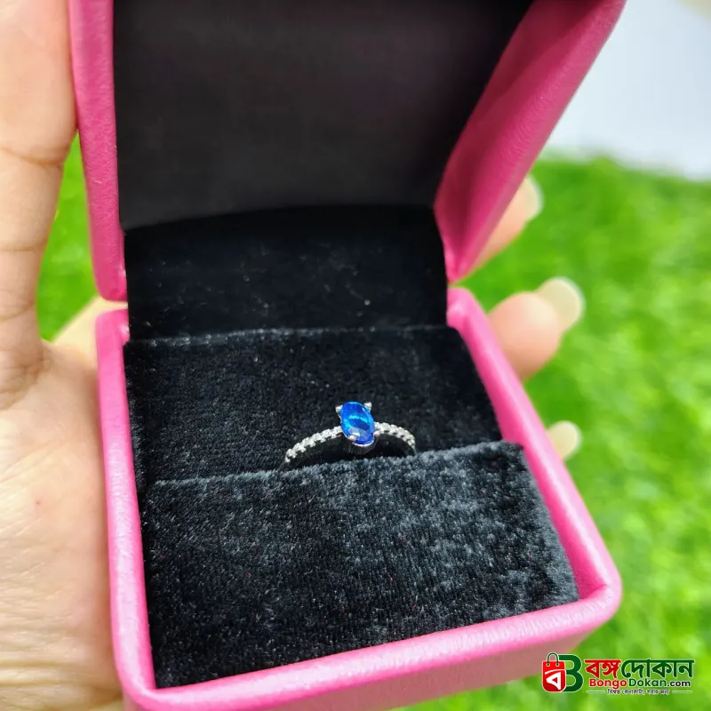 Sapphire Crystal Ring – Premium Silver Finish - বাংলাদেশে সেরা দাম ও এক্সক্লুসিভ ডিজাইন - গ্যালারি