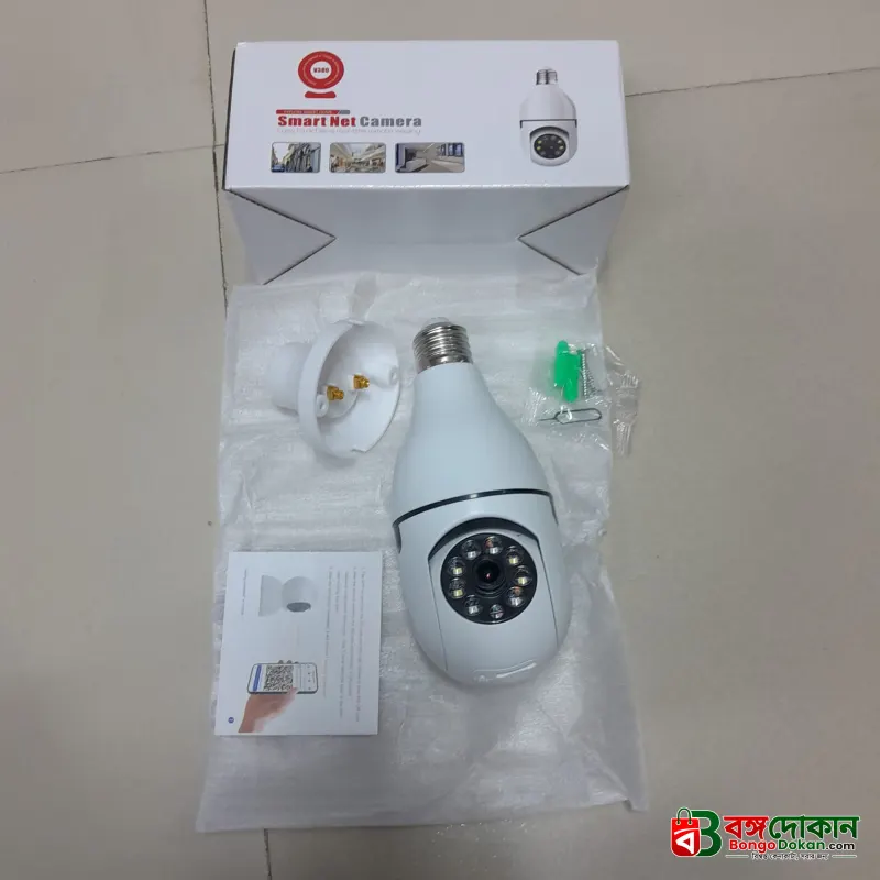 Smart 360° Rotated Bulb WiFi Security Camera HD 1080P – Wireless E27 Socket CCTV with Two-Way Audio, Motion Tracking, Infrared Night Vision & Indoor-Outdoor Use - বাংলাদেশে সেরা দাম ও স্পেসিফিকেশন - গ্যালারি