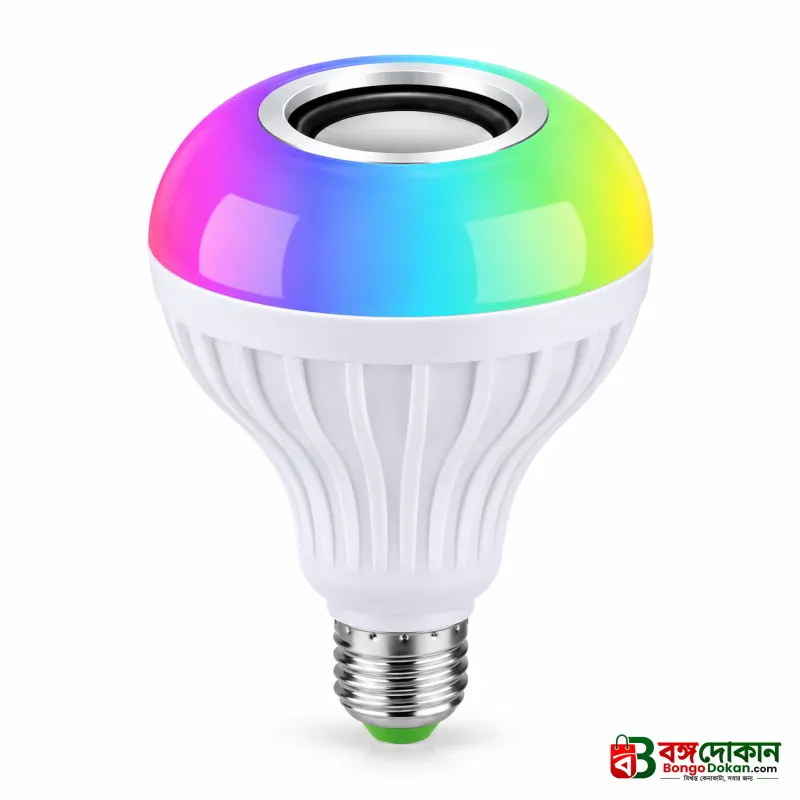 Smart LED Bluetooth Speaker Music Bulb – AC 220V Color-Changing RGB Light Bulb with Remote Control, Wireless Audio Playback & Energy-Saving E27/B22 Socket Support - বাংলাদেশে সেরা দাম ও স্পেসিফিকেশন - গ্যালারি