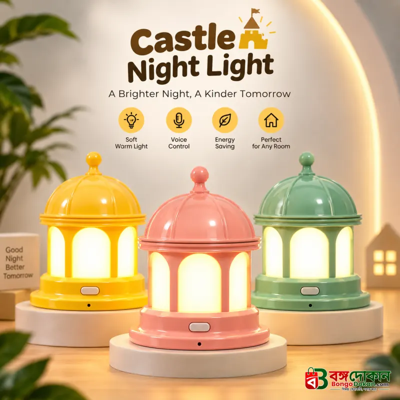 Smart Voice Controlled LED Night Light – Hands-Free Plug-In Ambient Bedside Lamp with Adjustable Brightness & Manual Control Switch - বাংলাদেশে সেরা দাম ও স্পেসিফিকেশন - বাংলাদেশে সেরা অফার ও দাম