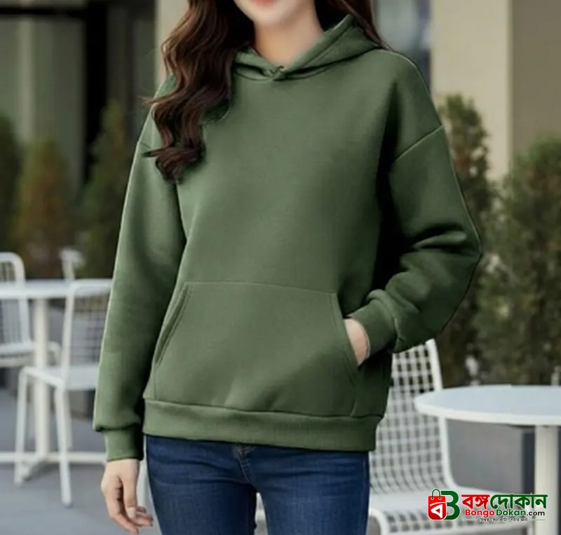 SnowSoft Ladies Hoodie (Olive) - বাংলাদেশে সেরা দাম ও উইন্টার কালেকশন - বাংলাদেশে সেরা অফার ও দাম