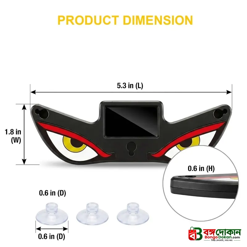 Solar & USB-C Devil Eyes LED Car/Bike Window Light – Smart Motion Sensor Warning & Ambient Styling Light with Dynamic Lighting Effects - বাংলাদেশে সেরা দাম ও স্পেসিফিকেশন - গ্যালারি