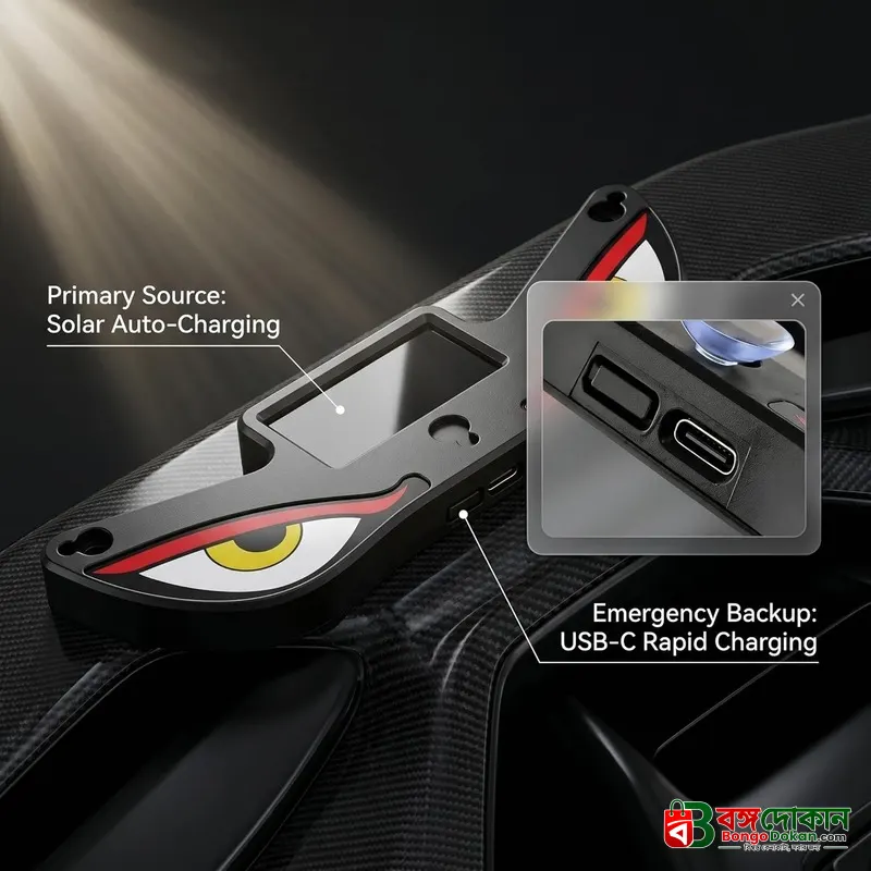Solar & USB-C Devil Eyes LED Car/Bike Window Light – Smart Motion Sensor Warning & Ambient Styling Light with Dynamic Lighting Effects - বাংলাদেশে সেরা দাম ও স্পেসিফিকেশন - গ্যালারি