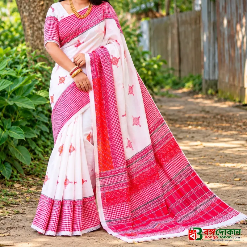 Special Puja Collection: Viral Gamcha-Print Saree - বাংলাদেশে সেরা দাম ও আকর্ষণীয় কালেকশন - গ্যালারি