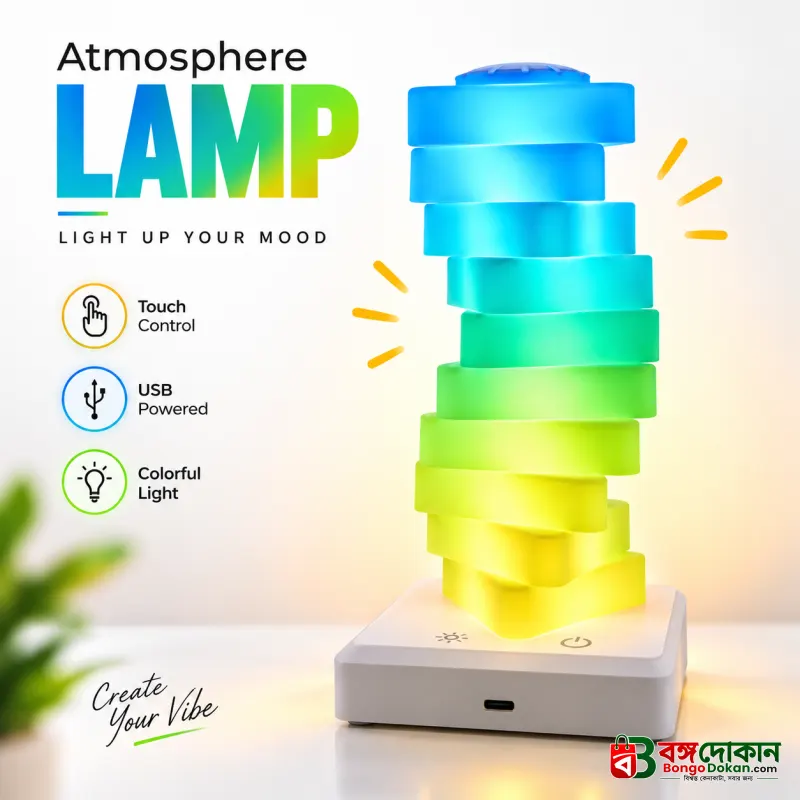 Stacking Blocks RGB Color LED Night Light – Customizable DIY Ambient Lamp with Smart Touch Control, Type-C Rechargeable & Eye-Caring Design for Bedroom & Decor - বাংলাদেশে সেরা দাম ও এক্সক্লুসিভ ডিজাইন - বাংলাদেশে সেরা অফার ও দাম